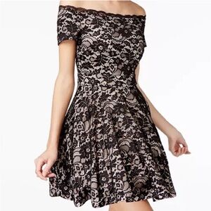 B Darlin Elegant Black Lace Chemise